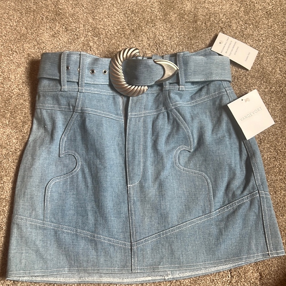 For love and lemons denim skirt